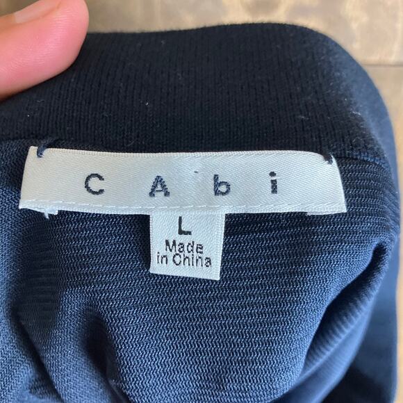 CAbi Womens Skirt Navy Blue Bon Voyage Knit Pull On Elastic Waist #290 Large - Picture 4 of 10